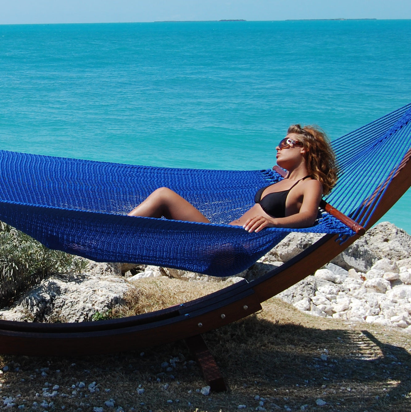 Jumbo Caribbean Hammock - Dark Blue – Caribbean Hammocks