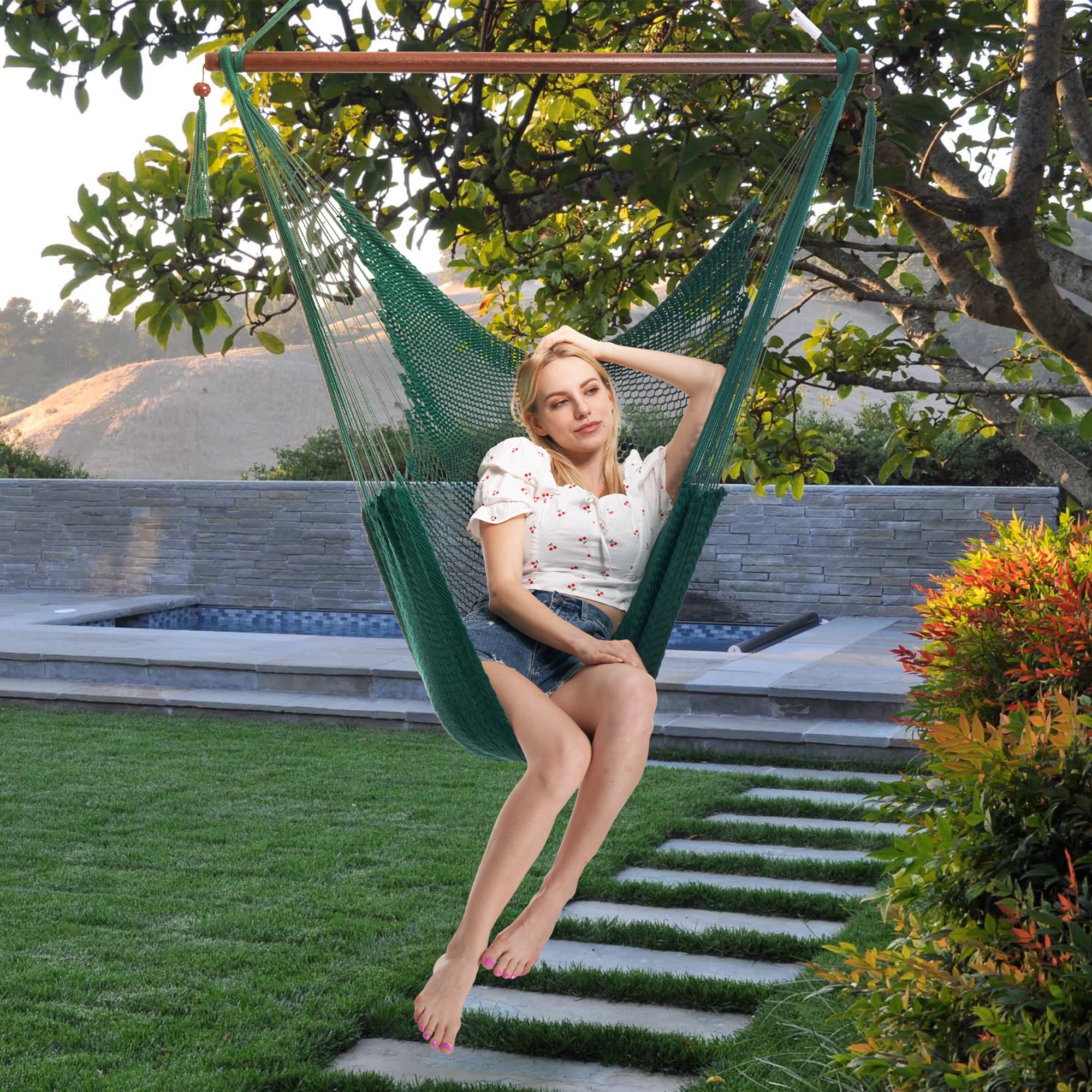 Green Large Caribbean Hammock Chair | Caribbean Hammocks